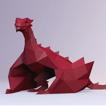 Criativo de papel em 3D molde DIY jogo ancient dragon criativo para crianças quebra-cabeça do modelo de ornamentos feitos à mão materiais