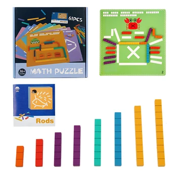 Madeira Aritmética De Quebra-Brinquedos Para Crianças Montessori Aritmética De Quebra-Cabeça De Educação De Quebra-Cabeça De Concentração E De Formação De Brinquedos