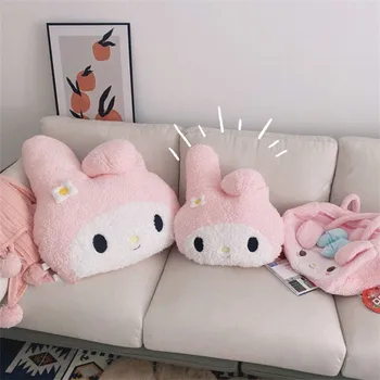 Kawaii Sanrio Minha Melodia Travesseiro De Pelúcia Boneca De Anime Sofá Almofada Office Nap Travesseiro De Desenhos Animados Bichinhos De Pelúcia De Presente De Menina Decorações