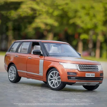 1/26 Land Rover Range Rover Modelo De Carro Fundido De Liga De Veículos De Brinquedo De Corpo De Metal Simulação Com Som E Luz De Coleta De Dom Crianças