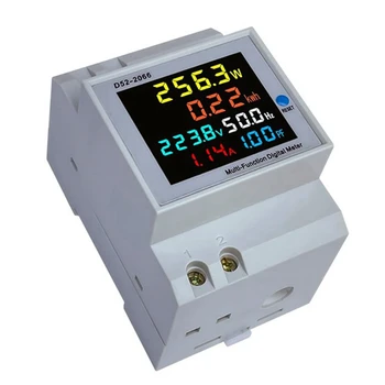 6IN1 Trilho Din CA o Monitor de Tensão de Corrente Fator de Potência Ativas, de Energia Eléctrica de Frequência Medidor de VOLT AMP CA 250-450V 100A