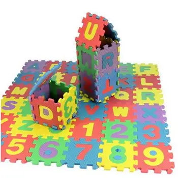 Números em Carpete Macio do Bebê Tapete Quebra-cabeça 3D Kids Brinquedos Educativos para Crianças Mini Espuma de EVA de Letras do Alfabeto