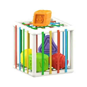 1PC Criança Bebê Forma de Classificação Brinquedos Forma Geométrica Correspondente Blocos de Classificação Caixa de Plástico das Crianças Inteligência Brinquedo Bloco de Construção