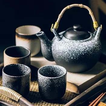 140ml 185ml de Estilo Japonês Xícara (chá) de Água Copa do Grés de Cerâmica pintados à Mão Kungfu Xícara de chá de Cozinha Copos