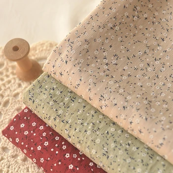 3-cor de Flor Pequena Torça-Escuras, cereais Fibrosos de Tecido de Algodão Tecido de Seda Lolita tela Para a Camisa de Vestido de Roupas de Tecido 100*150 cm