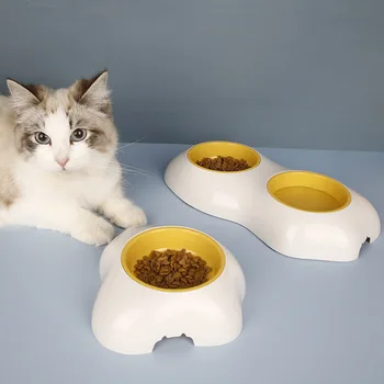 OUZEY Não-Derrapante, Anti-Tombamento de Estimação Alimentador de Gato Tigela cama de Gato E de Cão Tigela de Comida Bonito Gema de Design Bacia de Água Para Gatos Alimentador