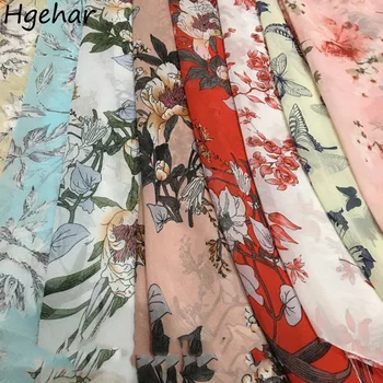 Chiffon Tecidos Respiráveis Suave Floral Materiais de Vestuário de Verão, Drapeado Fairy Dress Aluguel de Acessórios Artesanais DIY Tecido