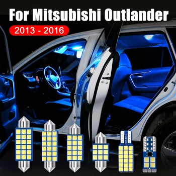 Para Mitsubishi Outlander 3 2013 2014 2015 2016 4PCS 12V do Carro LED Interior Dome luz de Leitura Tronco Área de Carga Lâmpadas Acessórios