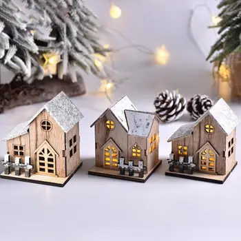 Criativo Mini Luz de Natal de Casa Cena de Exibição de Decorações de Natal de LED Casa Chique Aumento Festiva Vibe