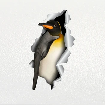 V1100# Carro Adesivo Pinguim-Rei Animal Impermeável De Vinil Decalque Carro Acessórios De Decoração Pegatinas Para Coche