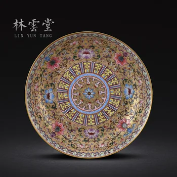fase jindi esmalte colorido decoração sat prato travar prato de jingdezhen artesanais de cerâmica, placa de mobiliário de artigos