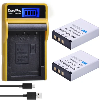DuraPro 2PC 2000mAh NP-85 NP 85 de Bateria para Câmera + LCD USB Carregador para Fujifilm FinePix S1 SL240 SL260 SL280 SL300 SL305 SL1000