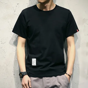 8545-T-Verão nova masculina de manga curta t-shirt solta selvagem ins maré marca tendência casual bonito gás camisa