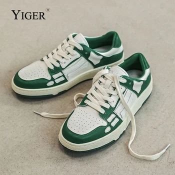 YIGER Homens sapatos de Skate par de verão casual sneakers retro Rendas até Sapatos de Lazer Vintage sapatos de Skate sapatos de plataforma