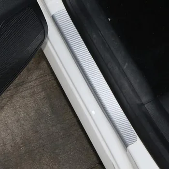 4pcs. Carro soleira da porta tampa resistente de fibra de carbono, etiqueta para a Cadillac XTS SRX ATS CTS/Renault Koleos Fluenec Latitude