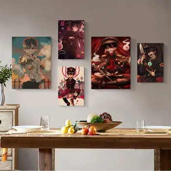 Wc Vinculado Hanako Kun Retro Papel Kraft Cartaz Kraft, Papel Autocolante Home Bar Café Estética De Arte, Pintura De Parede