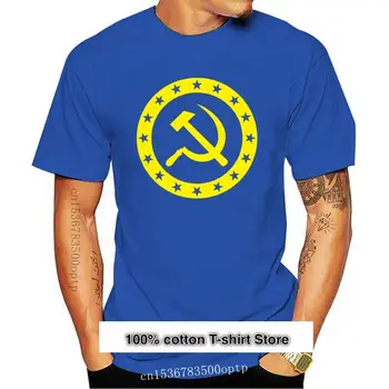 Camiseta con emblema comunista para hombre, camisa de cuello redondo, clássica, famosa, básica, estándar, de verano, nueva