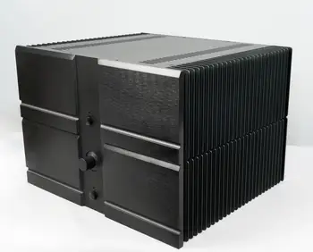 A5 Todo de alumínio chassis de amplificador / Amplificador de caso / AMP Gabinete caixa de DIY (430 *150*315mm)