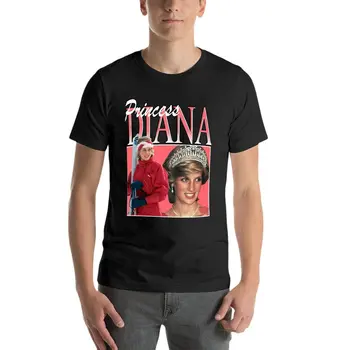 Vintage Princess Diana Oversize T-Shirt De Verão, Homens De Roupa 100% Algodão Streetwear Tamanho Grande Tops Tee
