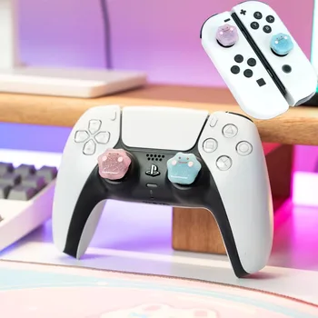 Bling Silicone Thumb Stick Aperto Tampa Capa Mole Para a Nintendo Mudar Oled NS Lite Para Sony PS4 PS5 Pro PS3 Xbox One/Série 360 X/S