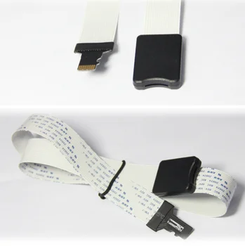 Venda quente de 25 cm 48 CM 62 CM TF micro SD cartão Flex cabo de Extensão do Adaptador de extensão do leitor de GPS do carro do móvel