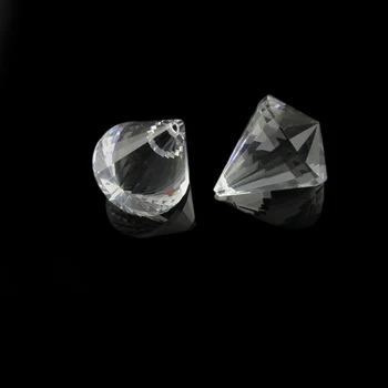 40mm Claro 6pcs Diamante de Cristal Pendurado Prisma Bolas Suncatchers Gota de Cristal De Lustre Frete Grátis
