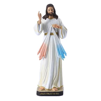 Jesus Estátua Decoração Da Casa Religiosa Cristã Decoração Da Mesa De Decoração De Interiores Artesanato Acessórios De Casa De Resina Anime Decoração De M