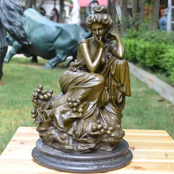 estátua de bronze da deusa rosa enfeites artesanato de jóias de presente para mobilar e decorar estudo edifícios ferramentas mais leves Decoração do casamento de Bronze