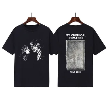 Banda de Rock My Chemical Romance 2022 Tour T-shirts Homens e Mulheres Punk Gótico de Algodão T-Shirt de Manga Curta Hip Hop e Streetwear Tops