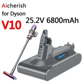 Recém-Atualizado SV12 6800mAh 100 wh Bateria de Substituição para Dyson V10 bateria Absoluta Fofo Ciclone Aicherish