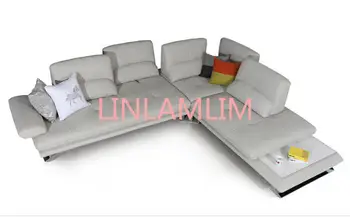 Sala de estar, um conjunto de sofás de canto do sofá do recliner do encosto funcional de couro genuíno sofás secionais muebles de sala moveis para casa