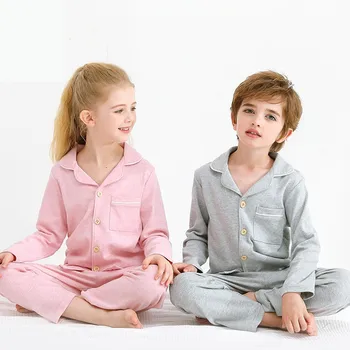 Crianças De Pijama Conjunto Respirável Familiar Conjunto De Roupa Para Crianças De Outono Inverno Novo Algodão Meninos E Meninas De Novos Pijamas, Pijamas