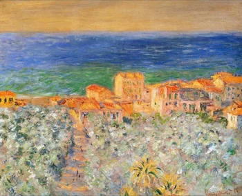 Alta qualidade da pintura a Óleo da Lona Reproduções Burgo Marina em Bordighera (1884), de Claude Monet, pintados à mão