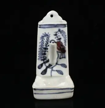 A China Azul e branco de cerâmica lâmpada de Óleo de artesanato estátua