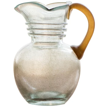 O Perolado Vintage De Vidro Vaso De Flor Areia Movediça Ouro Enfeites Artesanato Feito À Mão
