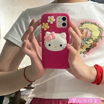 Hellokittys Anime Bonito Sanrio Caso de Telefone Celular Kawaii Cartoon Iphone11/12Promax Queda de Protecção à Prova de Caso Halloween Girl Presente
