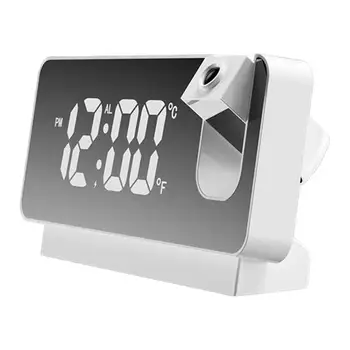 Digital Teto Relógio de Carregamento USB Projeção Digital Relógio Despertador Com Tela de LED Limpar Visor de LED do Carregador do USB Relógios Para Mulheres