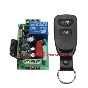 220V 10A 1CH Receptor &Transmissor de RF sem Fio Interruptor de Controle Remoto de Sistema de Aprendizagem de Código Para o LED ON/OFF