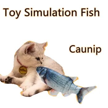 Pelúcia 3D Criativas de Carregamento USB Carpa Forma de Peixe Gato de Brinquedo Presentes Catnip Peixe Recheado de Almofadas Boneca de Simulação de Peixe joga o Brinquedo Para animal de Estimação