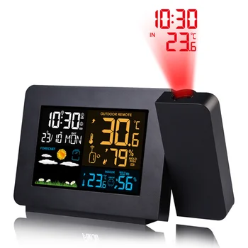 Smart Display LED Relógio Despertador para o Quarto com o Clima da Estação