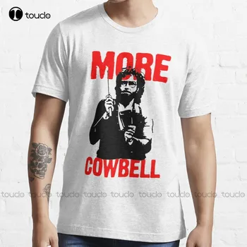 Novo Mais Cowbell T-Shirt T-Shirt de Beisebol Camisa Mulheres S-5Xl Algodão T-Shirt