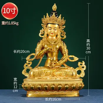 Budismo Tibetano, Budismo Item De Bronze Totalmente Dourada Vajrasattva Pintado Estátua De Buda De Templo De Decoração De Casa De Douramento De Cobre Figura
