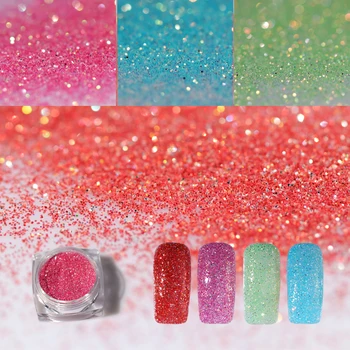 1Box Platina Brilhante Unhas de Glitter em Pó Laser Brilhante Diamante Manicure Nail Art Chrome Pigmento Decoração da Arte do Prego de DIY