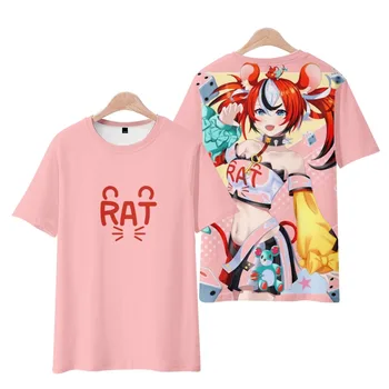 3D Hakos Baelz Vtuber Bonito T-shirt de manga curta de Verão Menino meninas crianças Tops Cosplay de Moda Harajuku Mulheres homens T-shirt