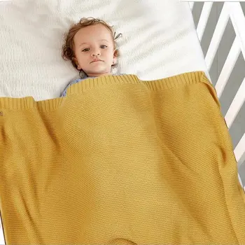Cobertor Do Bebê De Malha Xadrez Swaddle Toalha De Criança Do Bebê Roupa De Cama De Colcha Para A Cama, Sofá Primavera Cinza Cor-De-Rosa Grandes Carrinho De Bebê Em Um Cobertor