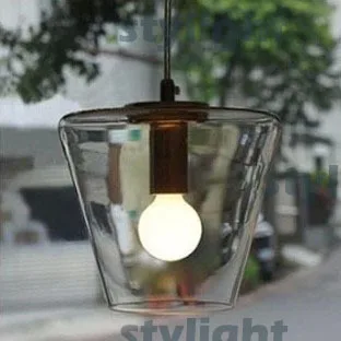 YC luminária Moderna Meridiano de Vidro Transparente lâmpada de Edison FILAMENTO da Lâmpada PINGENTE de ILUMINAÇÃO