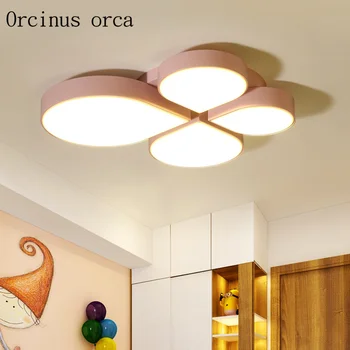Moderno, minimalista e criativo LED lâmpada de teto sala para crianças, Sala Princesa Nórdica cor geométricas lâmpada do teto.