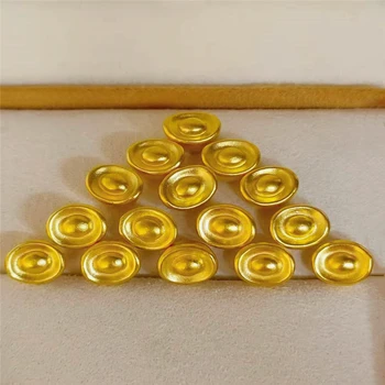 1pcs Puro 24K 999 Ouro Amarelo Homens Mulheres 3D Rígido barra de Ouro Yuanbao Pingente Jóias Finas
