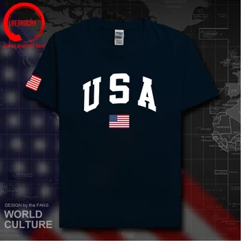 Estados unidos da América EUA t-shirt homem Jersey t-shirts 100% algodão nação equipe de homens reunião de fãs de street wear de fitness verão Tee