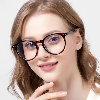Moda Nova Chegada Anti-Blue Ray Óculos Unissex Armação De Plástico Vidro Redondo Óculos Completo A Rim Venda Quente Óculos Acessórios